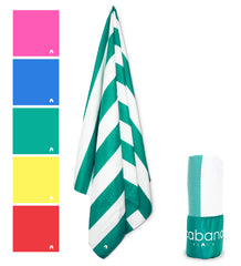 Cabana Beach Towels Stripe Collection - Sea Turtle Green