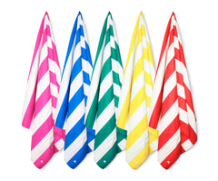 Cabana Beach Towels Stripe Collection - Bahamian Pink